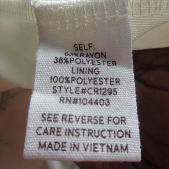 Blu Pepper Dress Square Neckline Ivory Green Floral Puff Sleeve Size L Cottage - Picture 6 of 6